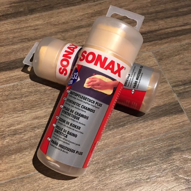 Khăn da lau khô bề mặt xe ướt 43*32 cm - Sonax synthetic chamois