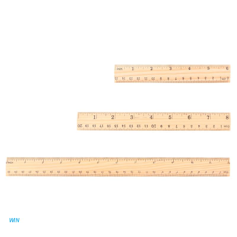 Thước Gỗ Hai Mặt Đo Lường 15cm 20cm 30cm Tiện Dụng Cho Học Sinh/Văn Phòng
