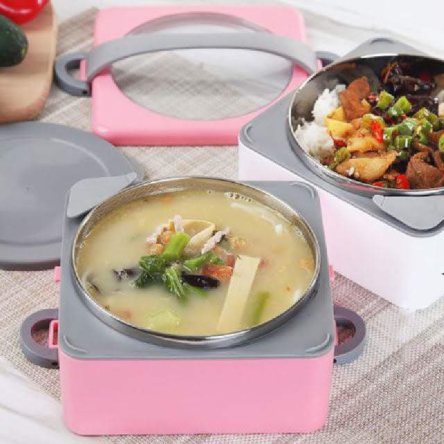 Hộp cháo, hộp cơm 1 tầng giữ nhiệt dáng vuông