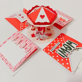 Hộp Lovebox Love box mẫu Vòng Xoay ngựa gỗ