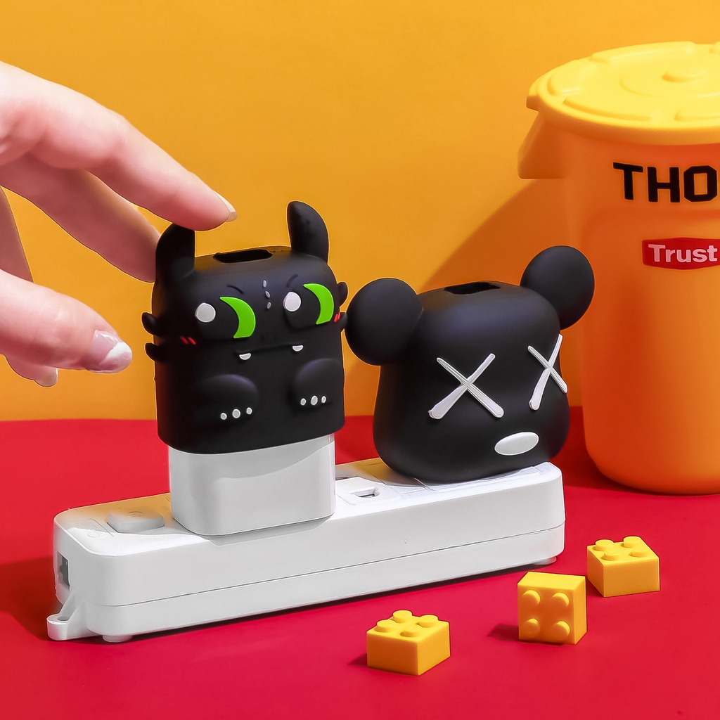 Ốp Bảo Vệ Hộp Sạc Tai Nghe Airpods 4 Trong 1 18W 20W Bằng Silicon Họa Tiết Hoạt Hình Dễ Thương