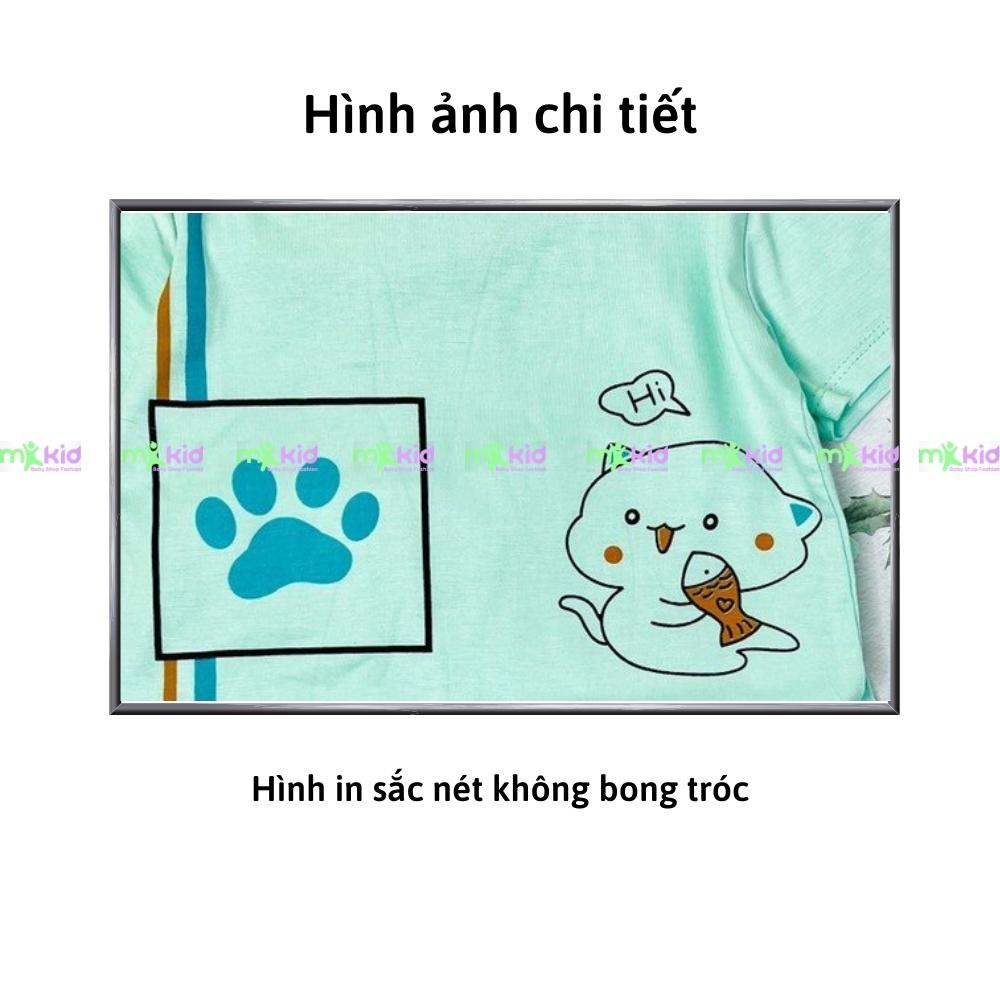 Bộ Hè Cho Bé FREE SHIP Bộ Thun Lạnh Cộc Tay Minky Mom cho bé trai bé gái với họa tiết Hoạt Hình ngộ nghỉnh .