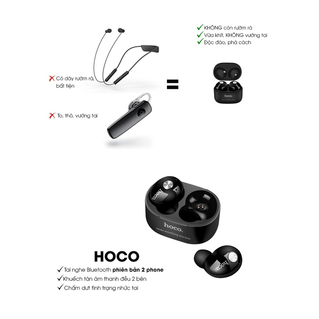 TAI NGHE Bluetooth Hoco ES10 - Chính hãng Phân phối