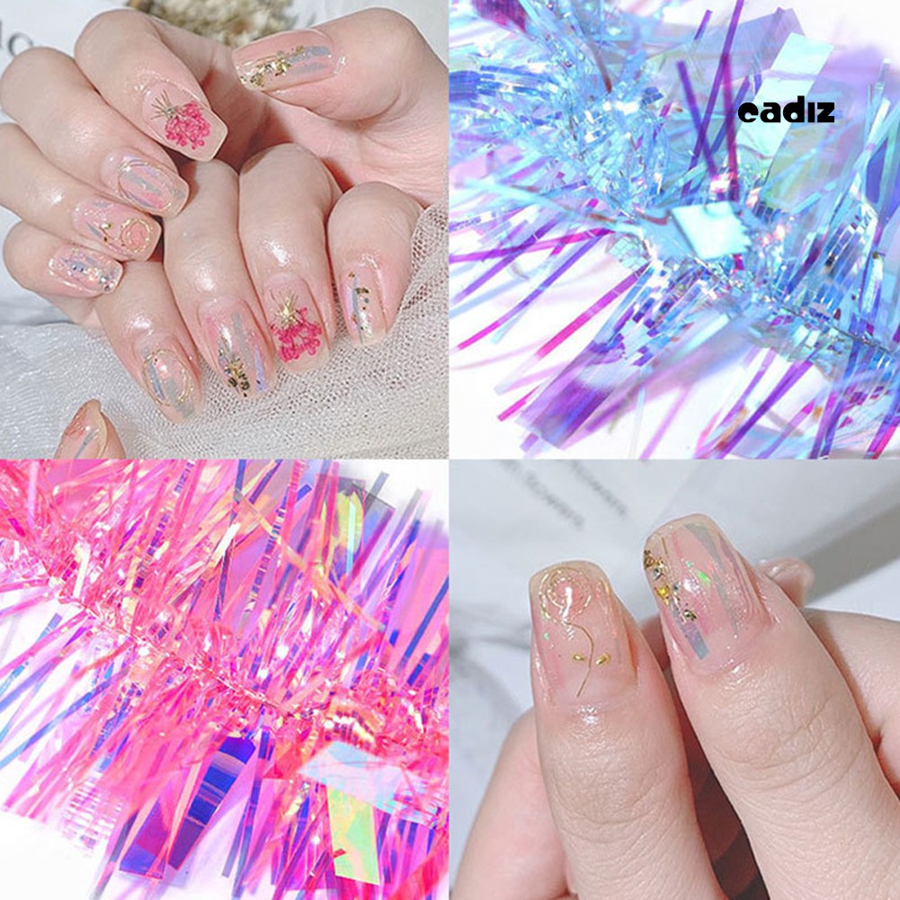 [Hàng mới về] Sợi thủy tinh trang trí móng tay tráng gương sáng bóng lấp lánh