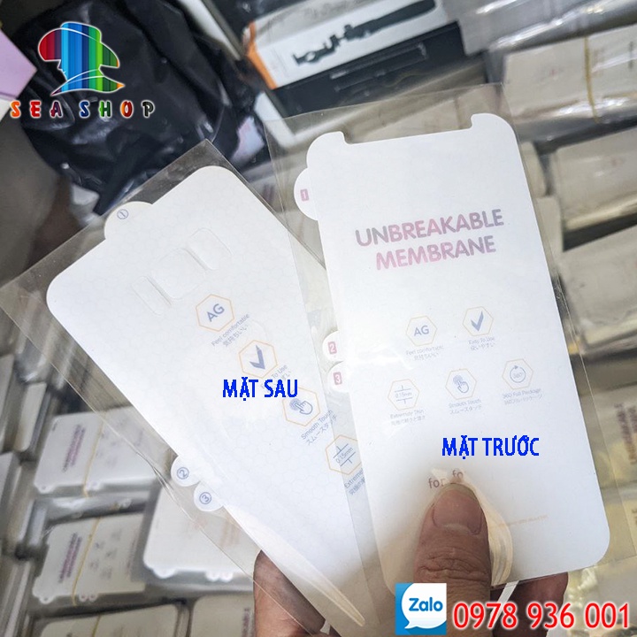 Bộ dán PPF 2 mặt Samsung S20, S20 Ultra, S20 Plus, S21, Ultra, S22 Plus -Chống vỡ cho máy