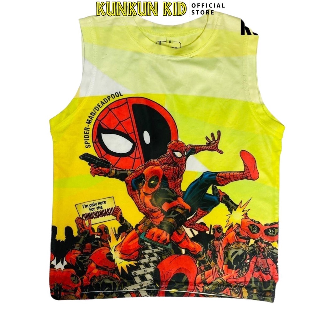 Bộ ba lỗ bé trai Kunkun Kid BL630 Người Nhện và Deadpool size đại từ 10-60kg
