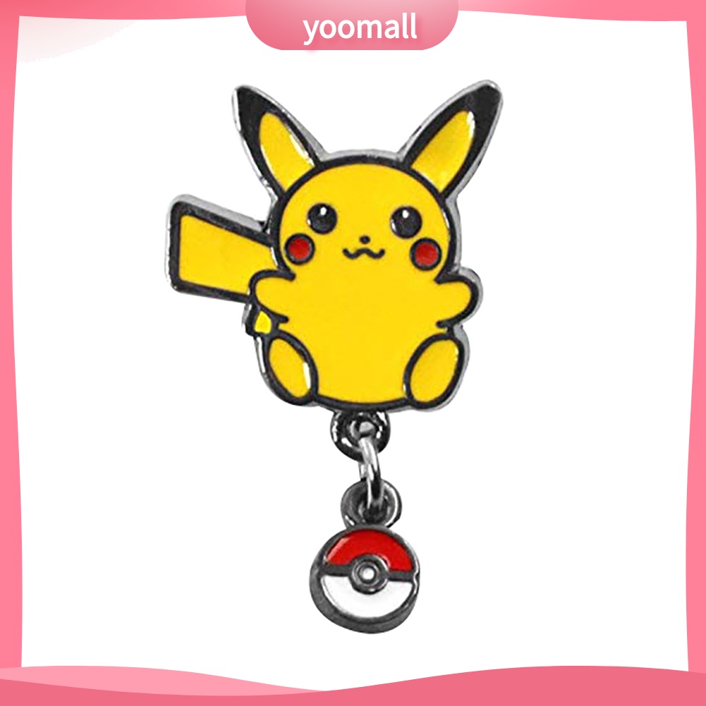 YOML✔Metal Mini Unisex Pikachu Pokemon Brooch Pin Scarves Shawl Clip Badge Decor