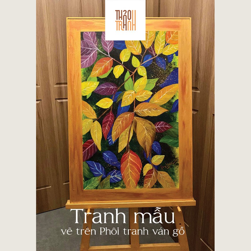 Phôi Vẽ Tranh (60x60) + Khung Tranh Treo Tường, Ván Gỗ, Đóng Sẵn Khung (Nhiều màu) - vẽ màu nước, acrylic, sơn dầu