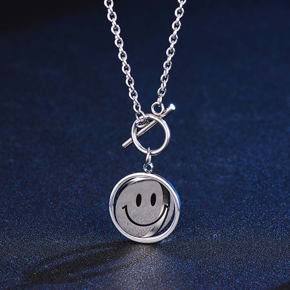 Vòng Cổ Choker Mặt Hình Mặt Cười Phong Cách Hip Hop Thời Trang Cho Nam