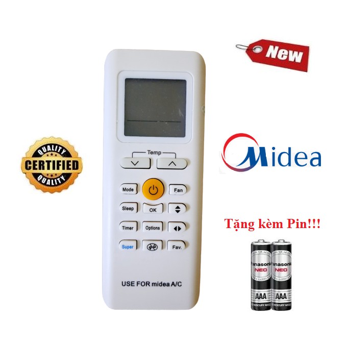 Điều khiển điều hòa Midea các dòng Midea 1& 2 chiều MSAFA MSAF MSAB MSFR- Hàng tốt