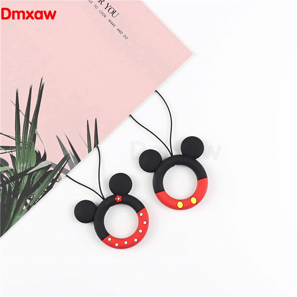 Dây đeo điện thoại có vòng móc ngón tay thiết kế dễ thương tiện dụng