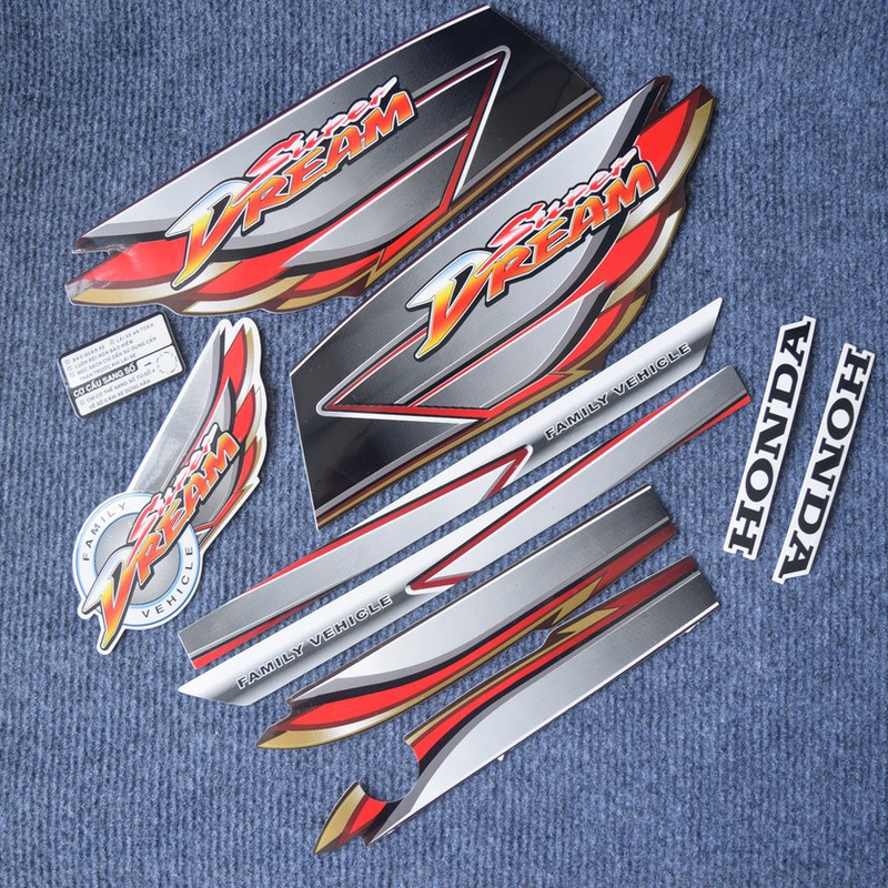 [CỰC RẺ] BỘ TEM 3 LỚP MẪU ZIN HÀNG XỊN CHO HONDA DREAM ĐỜI 2008