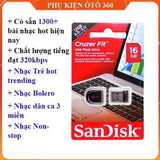 USB nhạc tiếng + hình ôtô 16gb có sẵn 1300 bài hát hot nhất hiện nay