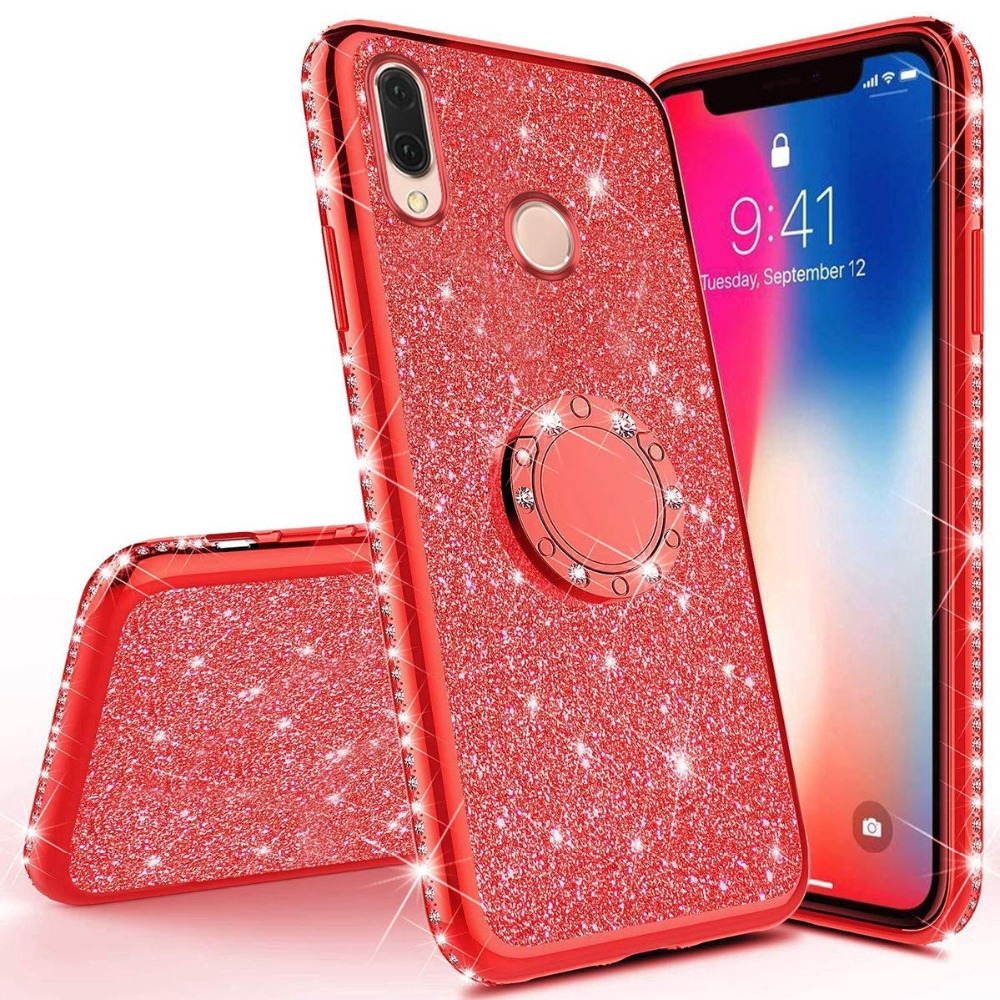 REALME Ốp Lưng Kim Tuyến Nước Kèm Nhẫn Móc Ngón Tay Cho Oppo Reno 2 2pro 2z 2f 3 3pro 5 5i 5pro C3 2 Pro Xt C2 C1 A1K