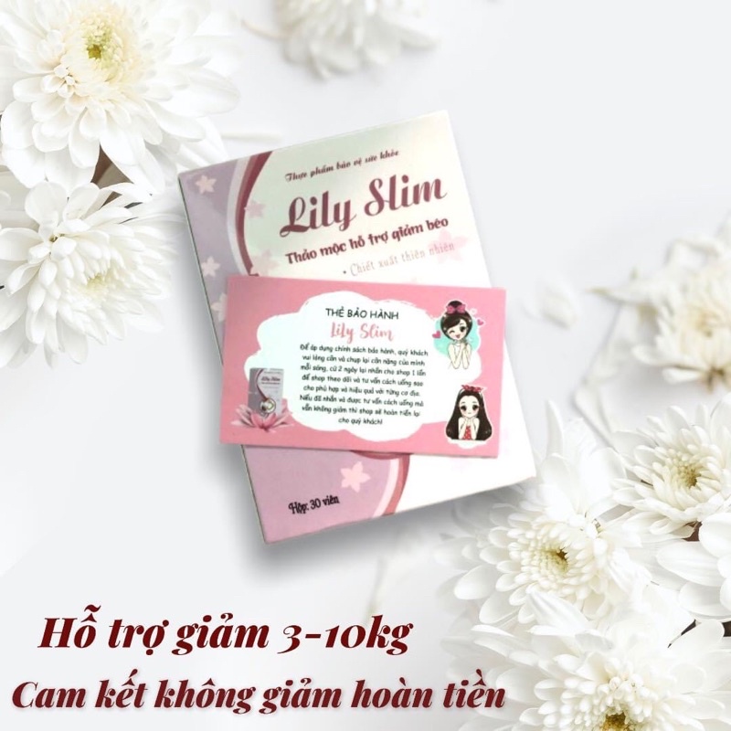 Thảo mộc hỗ trợ giảm cân Lily Slim hộp 30 viên giảm từ 5-8kg