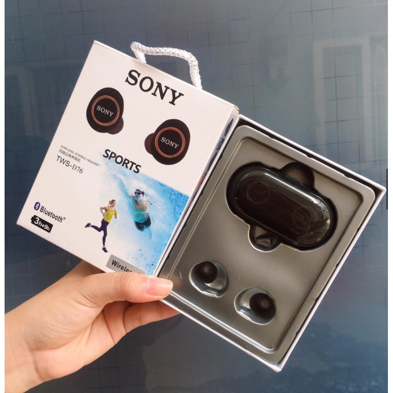 Tai nghe không dây Sony Bluetooth nhét tai, Model TWS-D76 cho quý khách – bảo hành 6 tháng