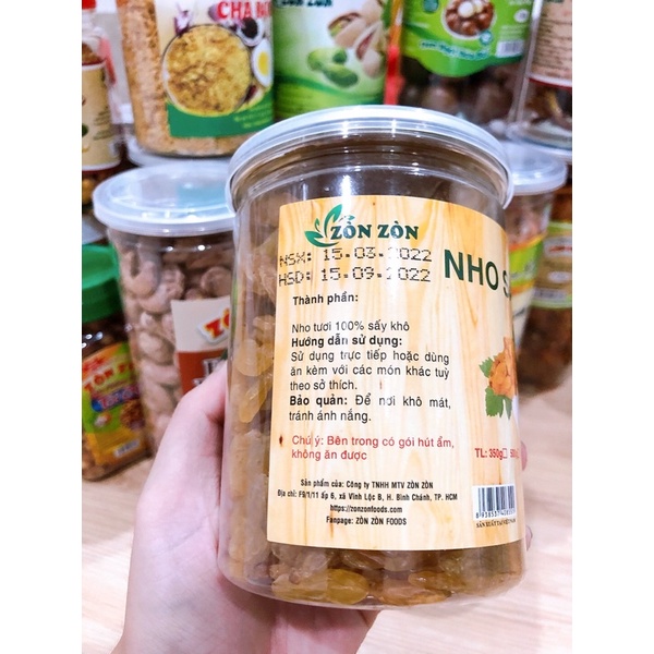 Nho sấy khô 350gr Zòn Zòn Food