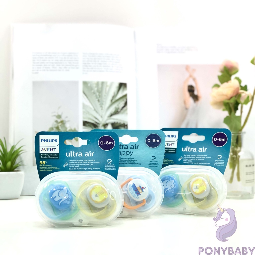 Ti giả Avent ultra air, ty ngậm chống vẩu Philips avent
