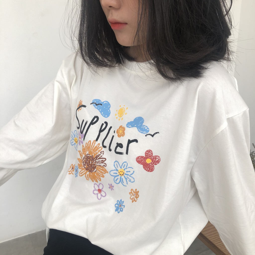 Áo longsleeve SUPPLIER Sắc màu cho em Trắng | BigBuy360 - bigbuy360.vn