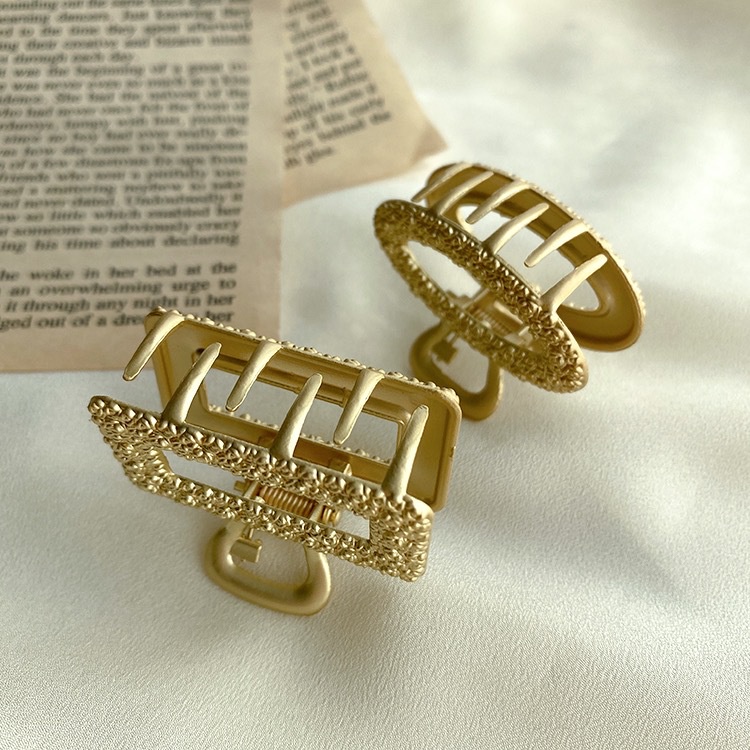 Kẹp Tóc Hợp Kim Hình Hoa Hồng Tròn Phong Cách Retro Pháp 2022 Xixi