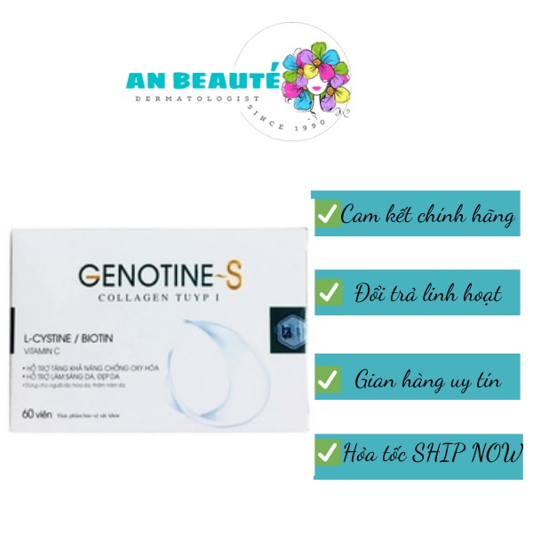 GENOTINES_Viên uống đẹp da Genotine-S 60 viên
