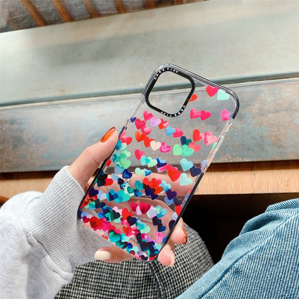 Ốp Điện Thoại Tpu Mềm Hình Bong Bóng Và Trái Tim Nhiều Màu Sắc Cho Iphone 12 Pro Max 11 Pro Max Se X Xr Xs Max 7 8 Plus