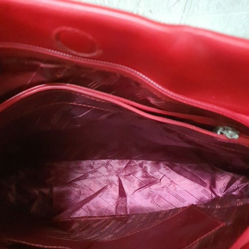 THANH LÝ TÚI XÁCH ĐEO VAI SI DA CÁ ĐUỐI ĐỎ 4 MẮT