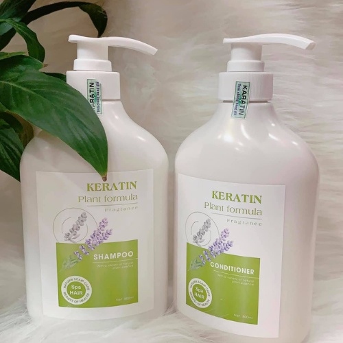 Cặp Dầu Gội Xả Keratin Hoa Oải Hương  Phục hồi Tóc Khô Xơ, Ngăn Rụng Tóc. Rin_chan Store