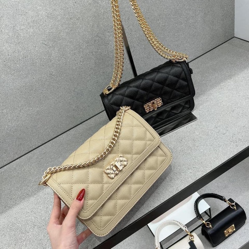 (Mới 2022) Túi CK khoá xoay size 22cm