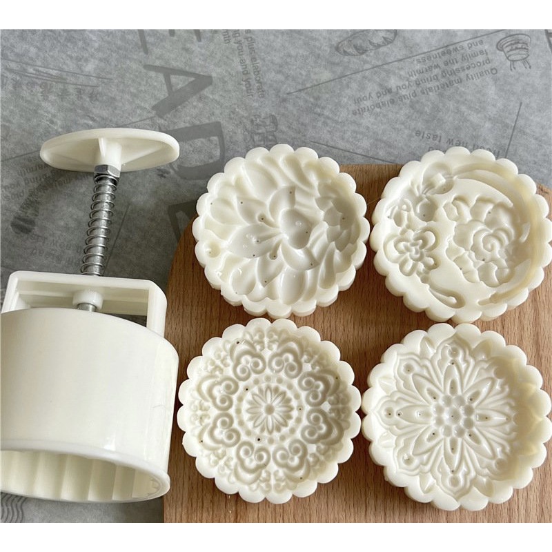 Khuôn bánh trung thu lò xo Hoa 150G 200g