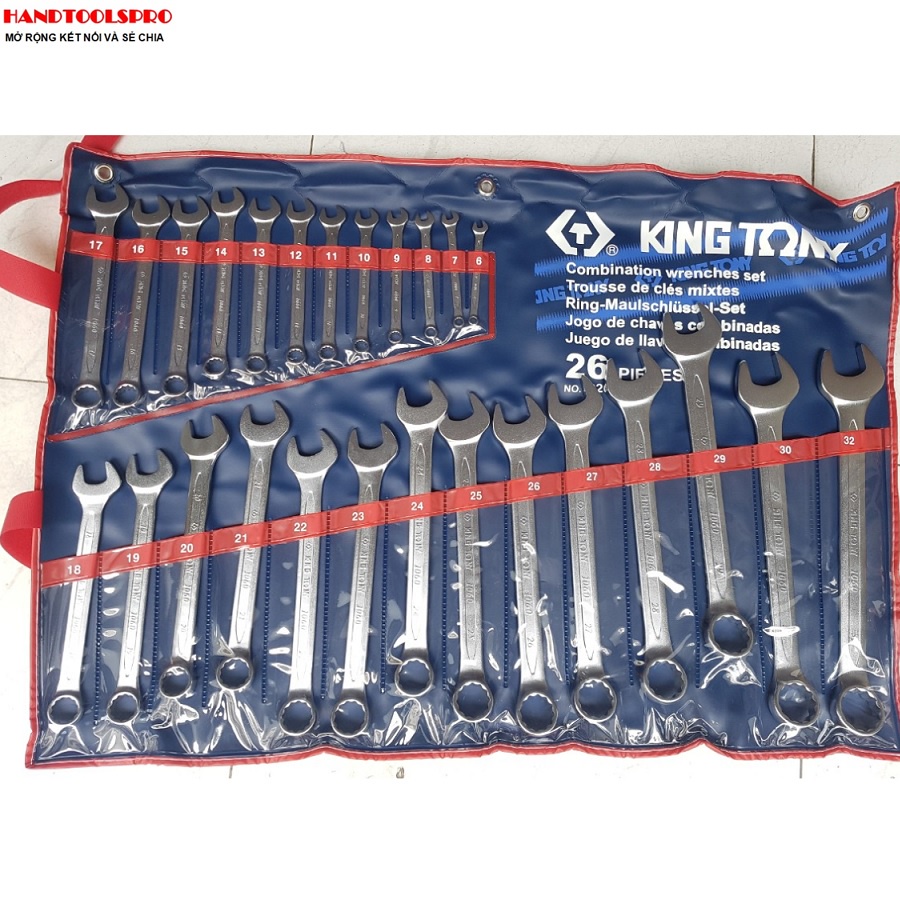 6-32mm Bộ vòng miệng 26 cái hệ mét Kingtony 1226MR