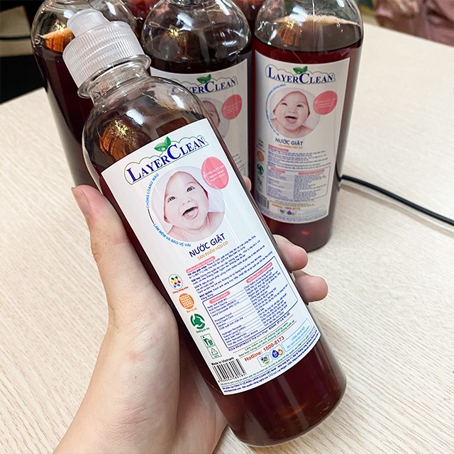 {Organic} Nước Giặt Hữu Cơ Layer Clean Hương Nước Hoa Poppy Coach Chai 300ML Thân Thiện Với Môi Trường An Toàn Cho Da Bé