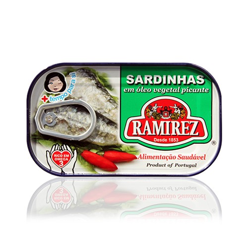 CÁ MÒI NGÂM DẦU VỊ CAY Hiệu RAMIREZ Hộp 125G