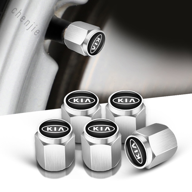 Bộ 5 nắp van bánh xe hơi Kia chuyên dụng