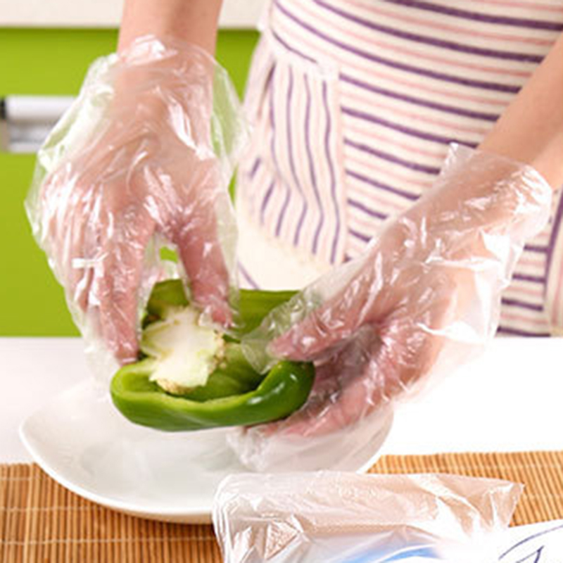 Bộ 100/200 Găng Tay Nilon Trong Suốt Sử Dụng Một Lần Cr1