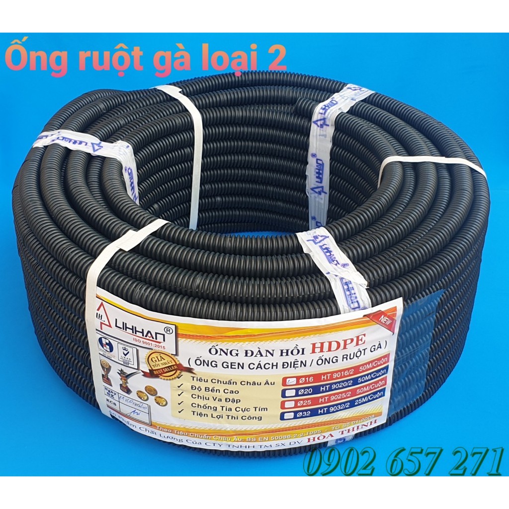 1 cuộn ống gen luồn dây điện Hòa Thịnh (ống đàn hồi HDPE)