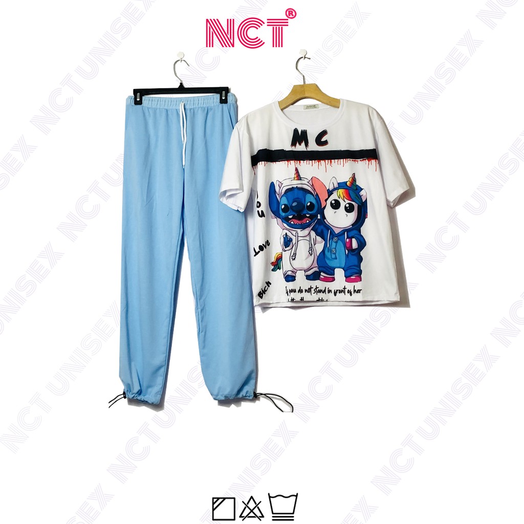 ĐỒ BỘ THUN DÀI - SÉT THUN ỐNG RÚT- Áo Thun Hoạt Hình Dễ Thương Freesize - Form Áo Unisex - Dưới 65kg Mặc Vừa - NCTUnsiex