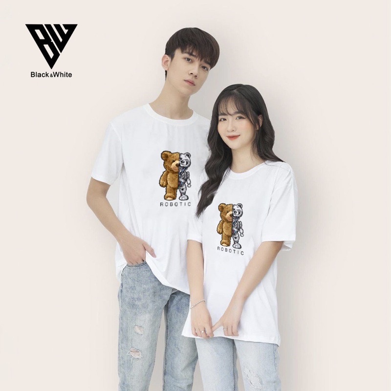 【FREE SHIP】Áo Thun Tay Lỡ nam nữ Unisex in Gấu Robo cotton co dãn 4 chiều - BW Fashion