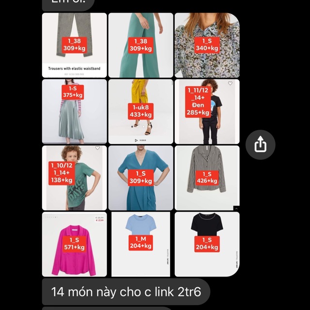Quần áo các hãng sale