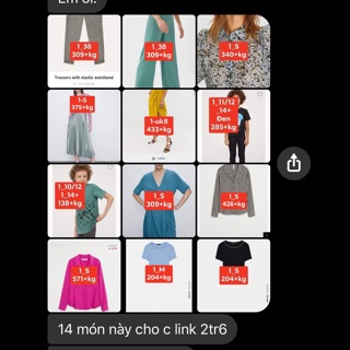 Quần áo các hãng sale