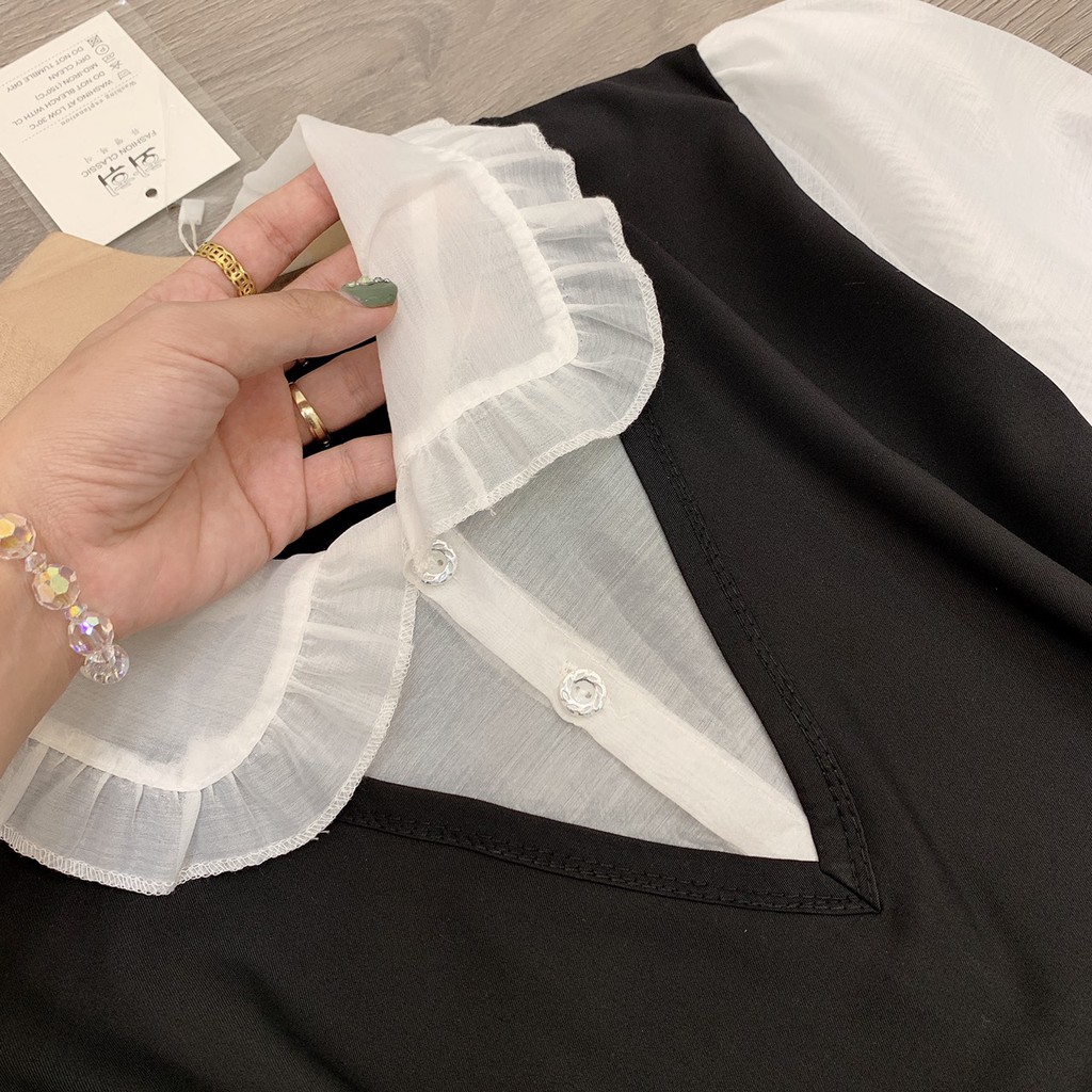 Váy Bèo Sơ Mi Phối Tay | BigBuy360 - bigbuy360.vn