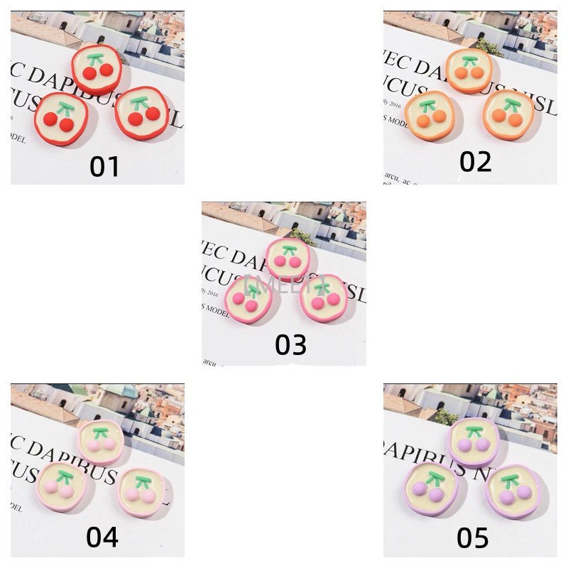 1 Phụ Kiện Hình Quả Cherry Hoạt Hình Bằng Nhựa Resin Tự Làm Trang Sức Thủ Công
