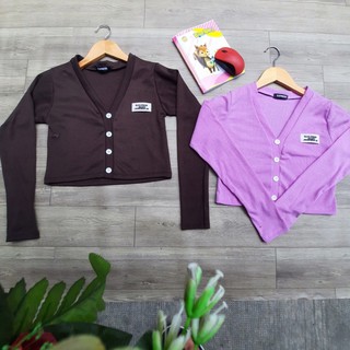 ÁO KIỂU CROPTOP TAY DÀI LOGO