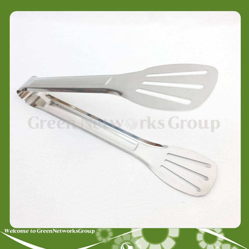 Kẹp gắp thức ăn - kẹp gắp đá bằng inox dài 20cm Greennetworks ( 1 cây )