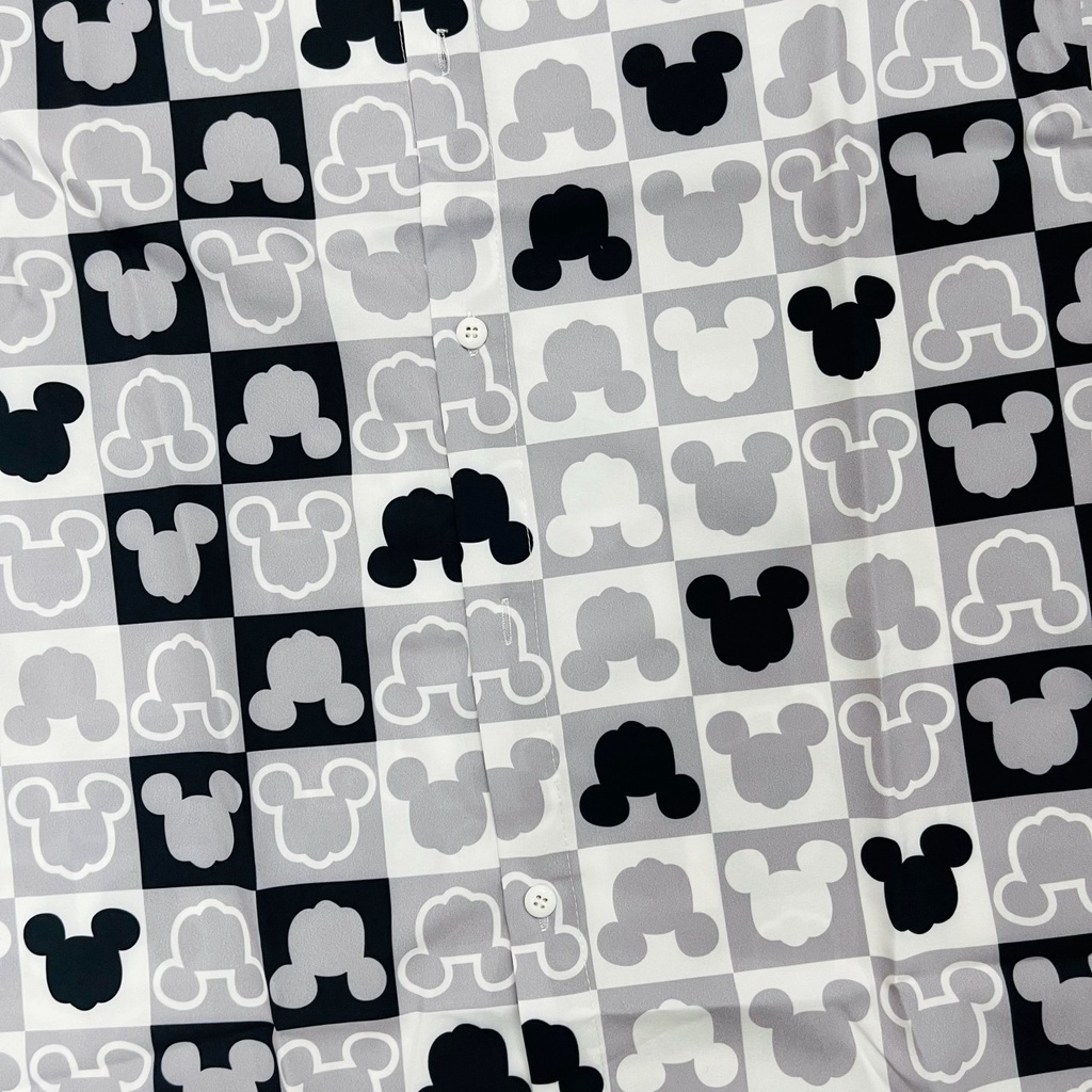 ÁO SƠ MI NAM NỮ TAY NGẮN HOẠ TIẾT MICKEY DỄ THƯƠNG