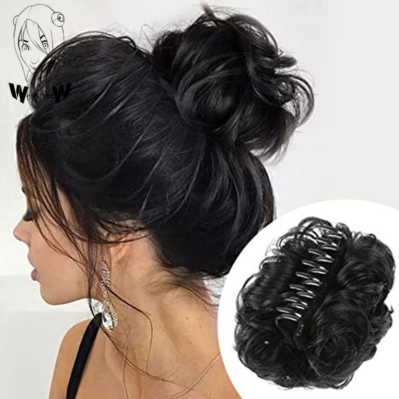 Búi Tóc Giả Uốn Xoăn Tự Nhiên Thời Trang Cho Nữ