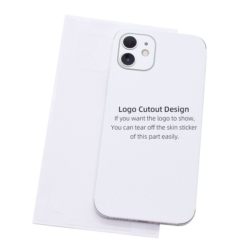 Miếng Dán Màu Trắng Trơn Chống Trầy Xước Cho iPhone 6 6s X XR XS 7 8 Plus 11 12 13 14 Pro Max Mini SE2