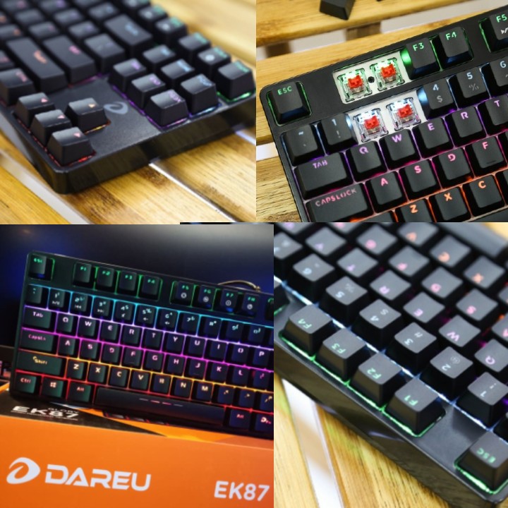 [Mã ELHAMS7 giảm 6% đơn 300K] Bàn phím cơ DAREU EK87 PINK / WHITE / black Gaming