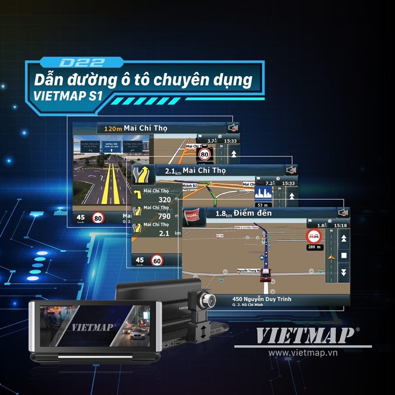 Camera Hành Trình VIETMAP D22 - Android- Định Vị Xe- Dẫn Đường S1- Phát Wifi- Truyền Video Online- Adas- Ghi Hình Kép | BigBuy360 - bigbuy360.vn
