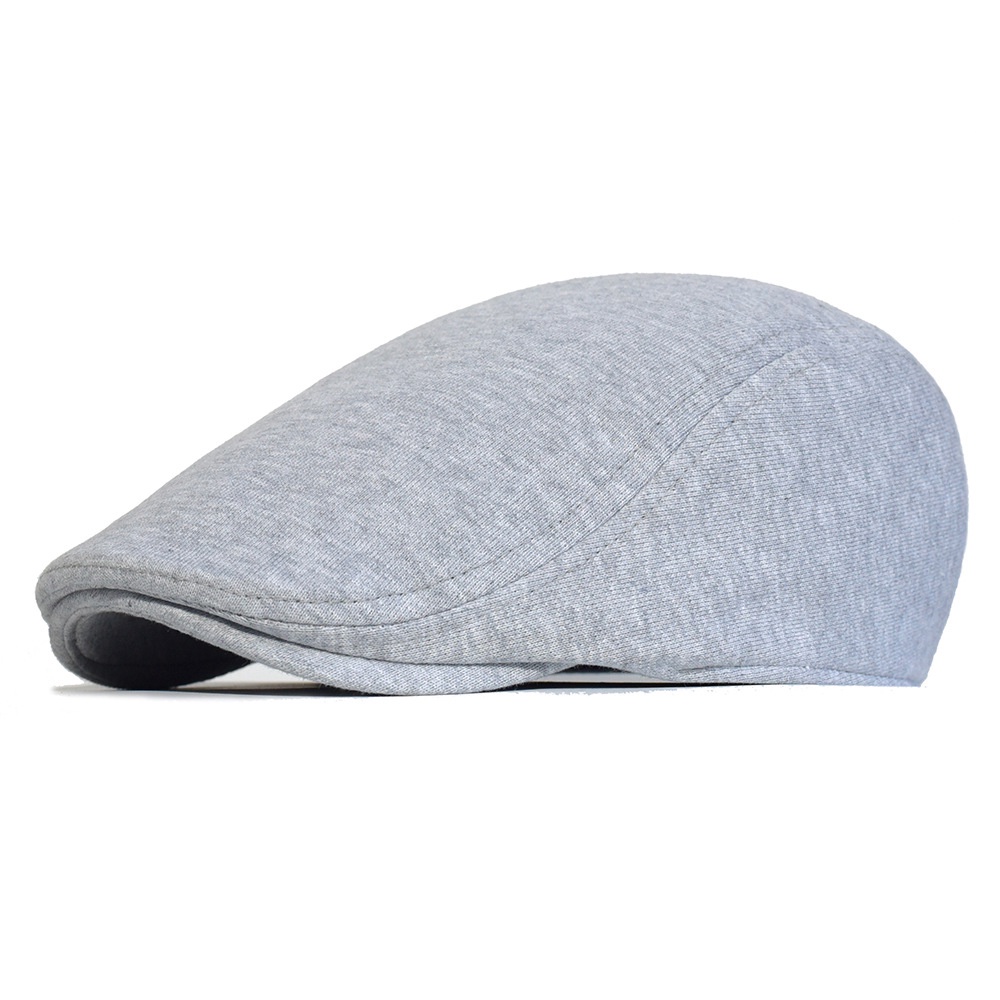Mũ Beret Cotton Màu Trơn Mềm Mại Phong Cách Cổ Điển Thời Trang Cho Nam